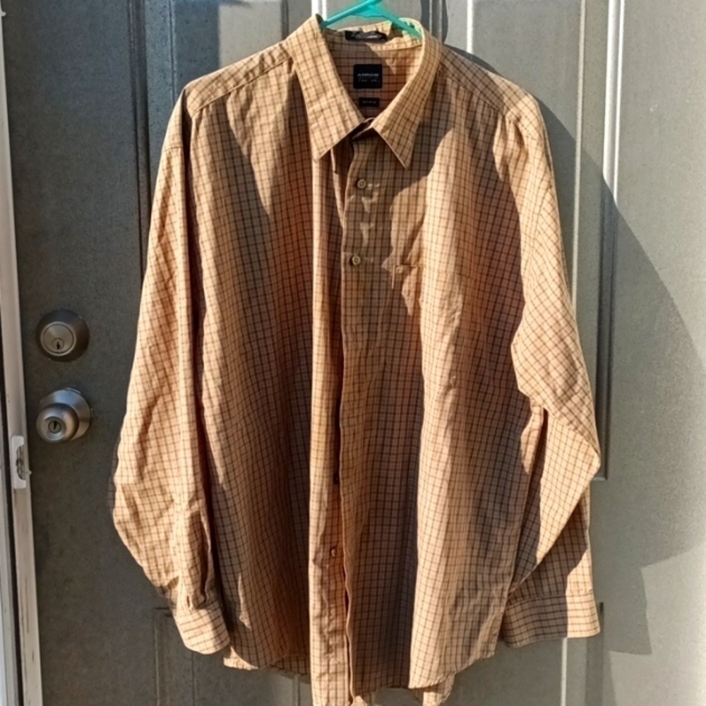 Men's Dress Shirt, Arrow XL 17- 17.5 Plaid Button Down
